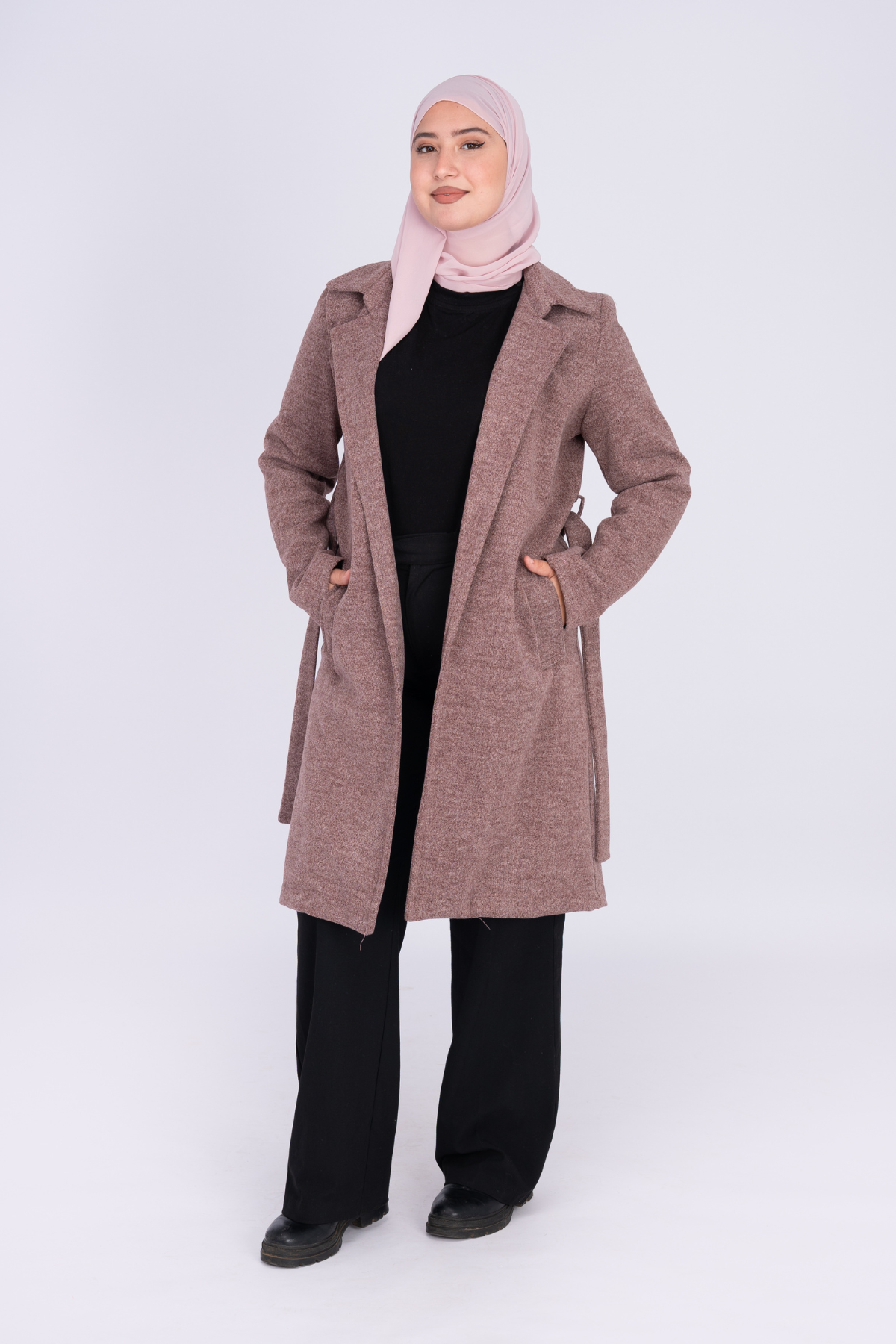 Manteau en cachemire marron